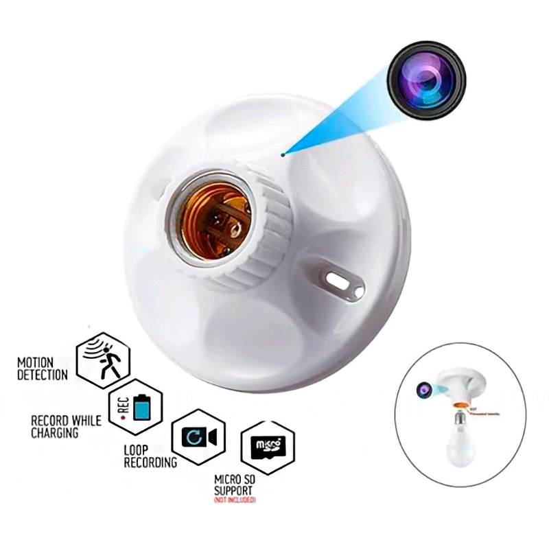 Mini Camara Socket Espia- Grabación FullHD 2 | Latino Seguridad Mini Camara Socket Espia- Grabación FullHD | Latino Seguridad