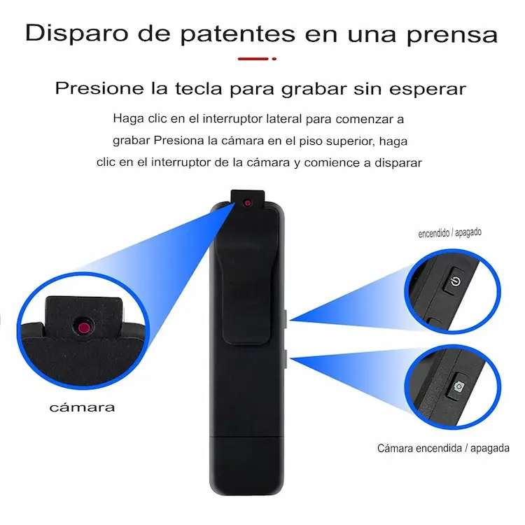Mini Camara Boligrafo,grabacion Audio Y Video Full Hd | Latino Seguridad