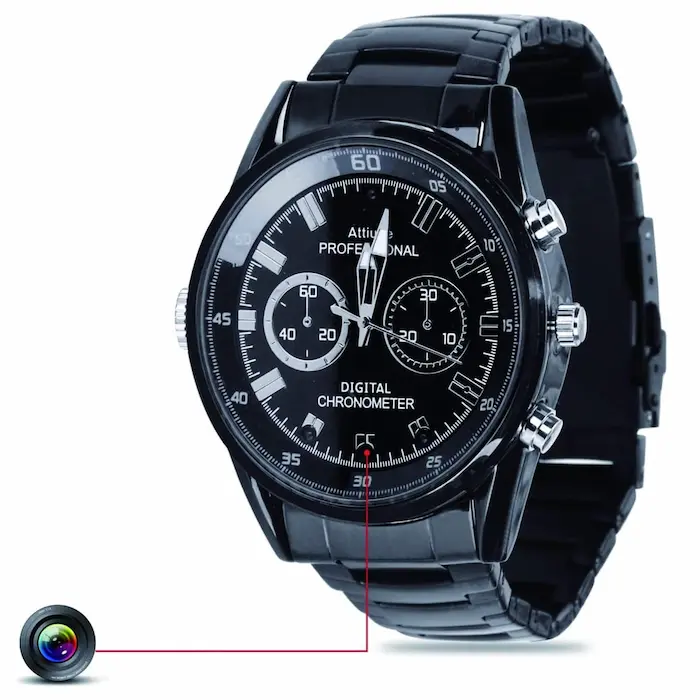 Mini Camara Reloj Full Hd 1080p Correa de Metal